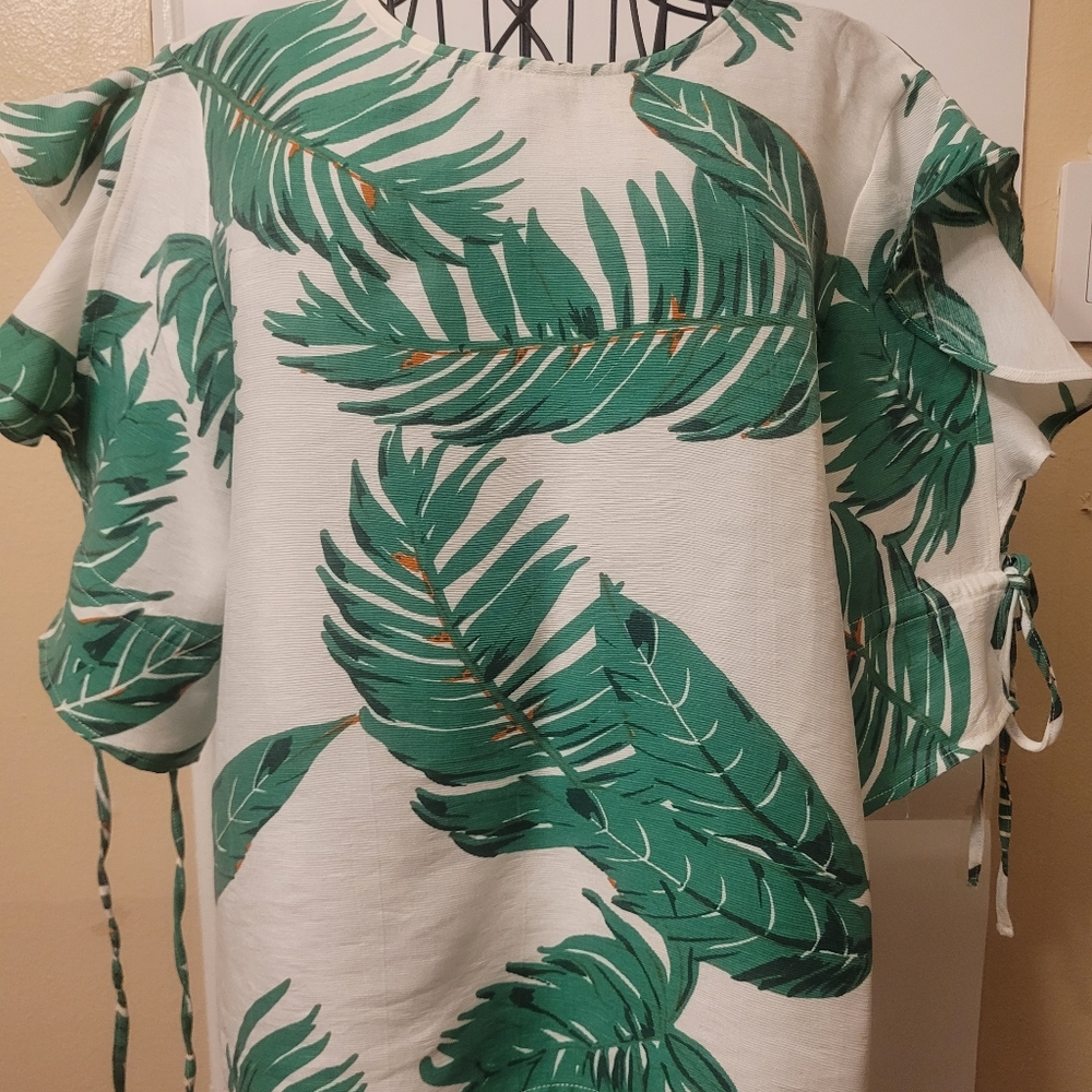 Alice Blue Caribbean Dream white Multi-Color Top